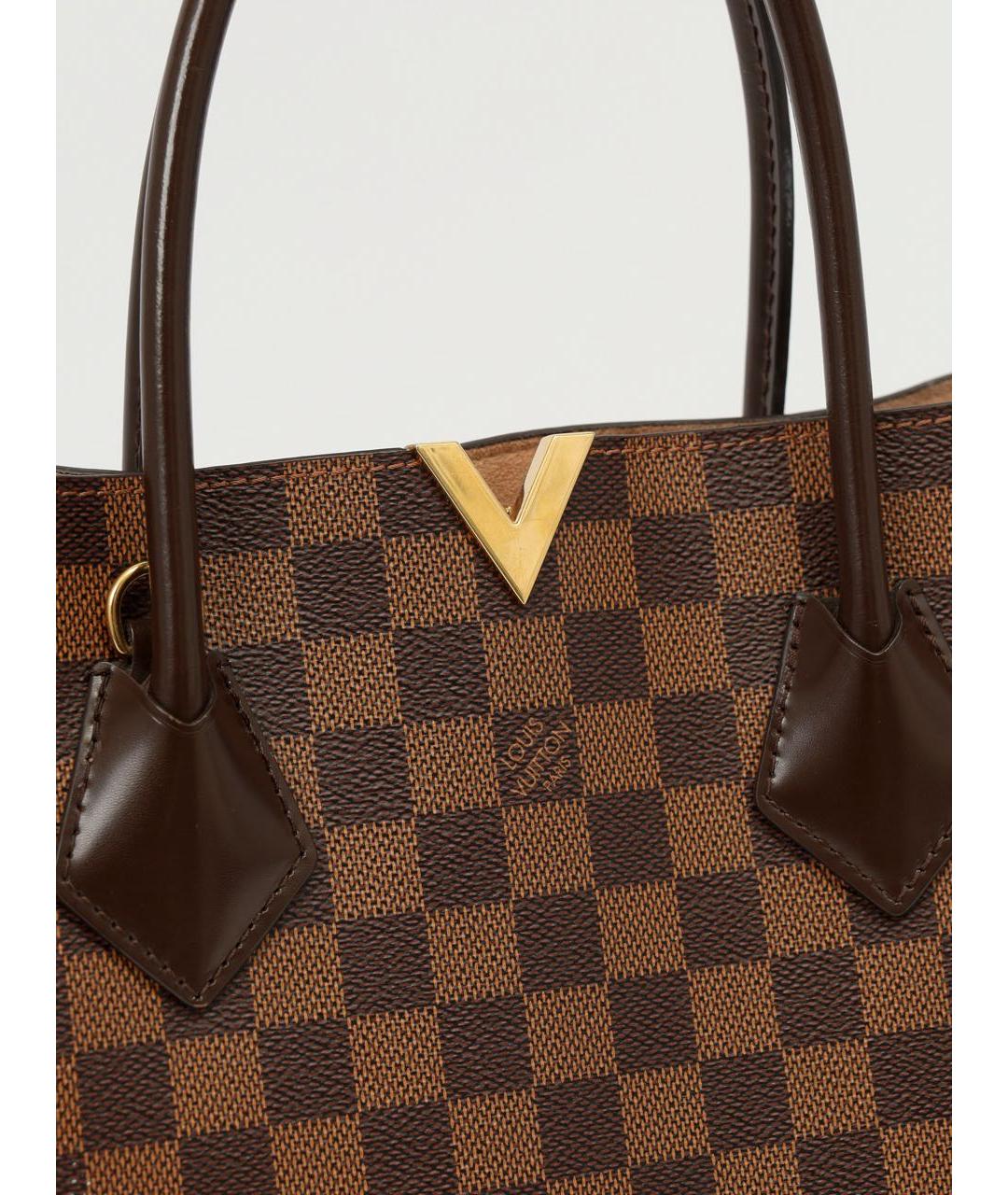 LOUIS VUITTON Коричневая сумка тоут из канвы, фото 4