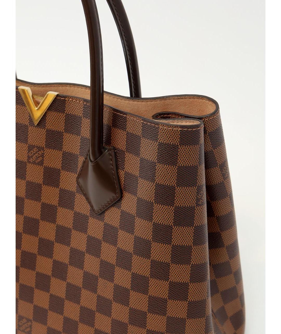 LOUIS VUITTON Коричневая сумка тоут из канвы, фото 6