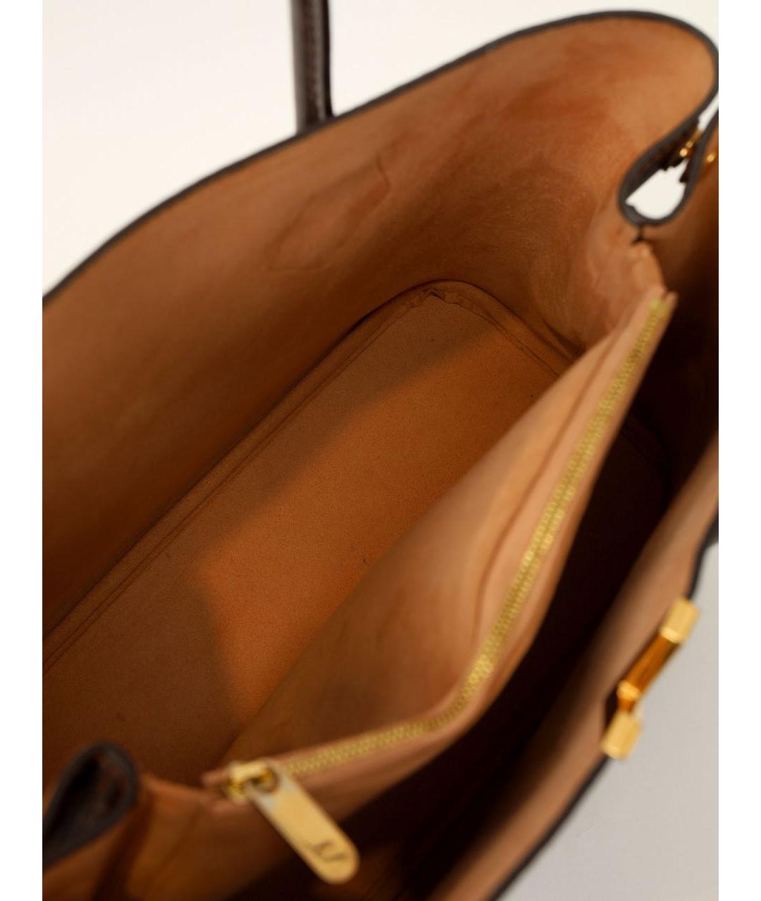 LOUIS VUITTON Коричневая сумка тоут из канвы, фото 8