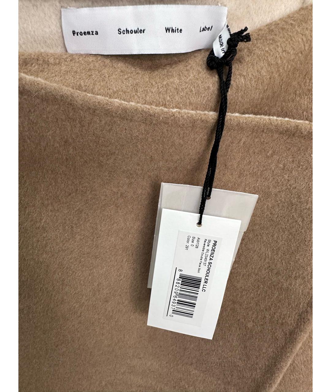 PROENZA SCHOULER Бежевая шерстяная юбка мини, фото 4