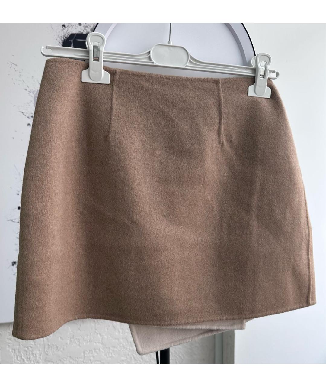 PROENZA SCHOULER Бежевая шерстяная юбка мини, фото 2