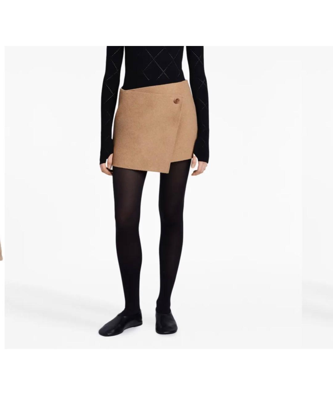 PROENZA SCHOULER Бежевая шерстяная юбка мини, фото 5