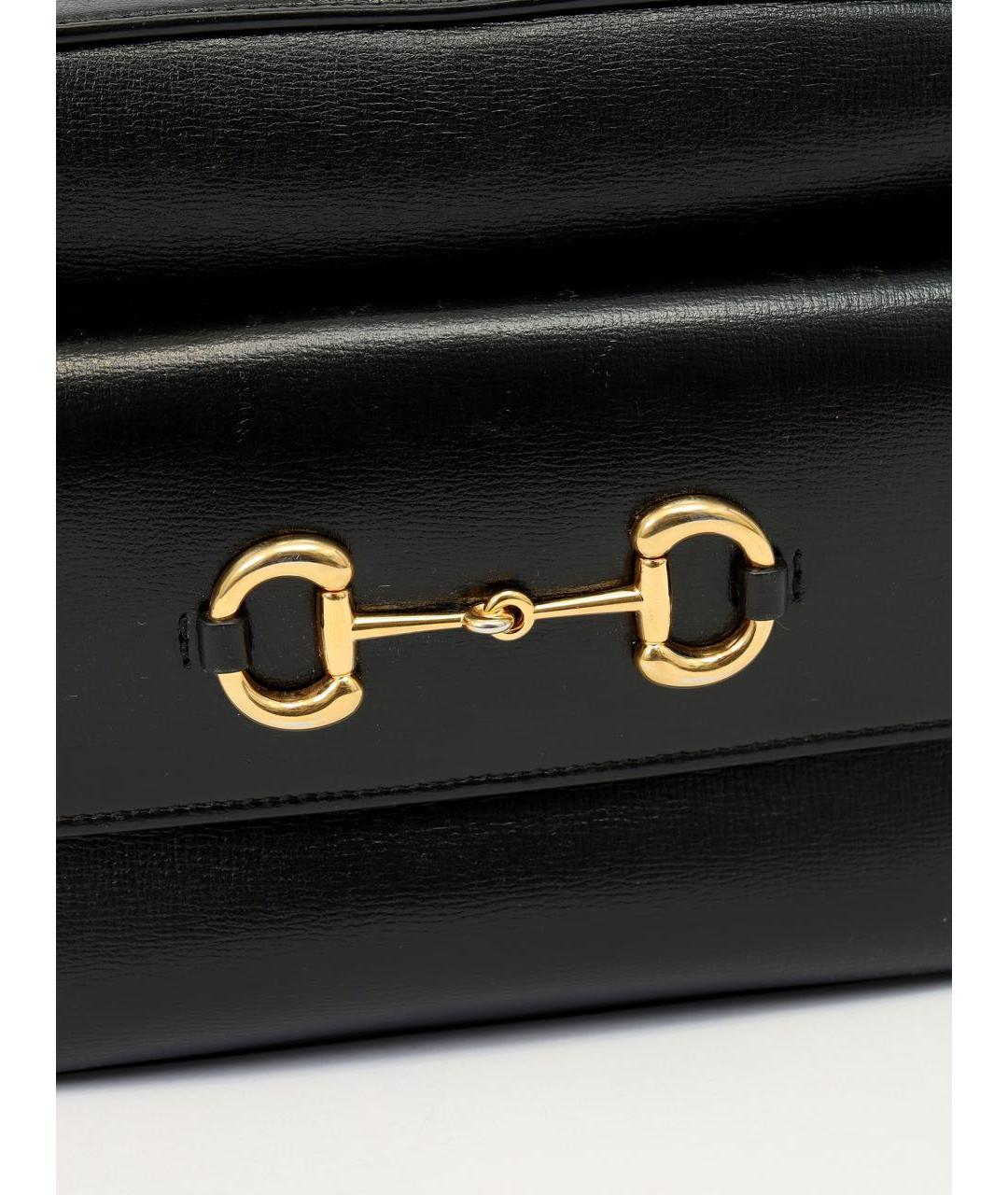 GUCCI Черная кожаная сумка через плечо, фото 4