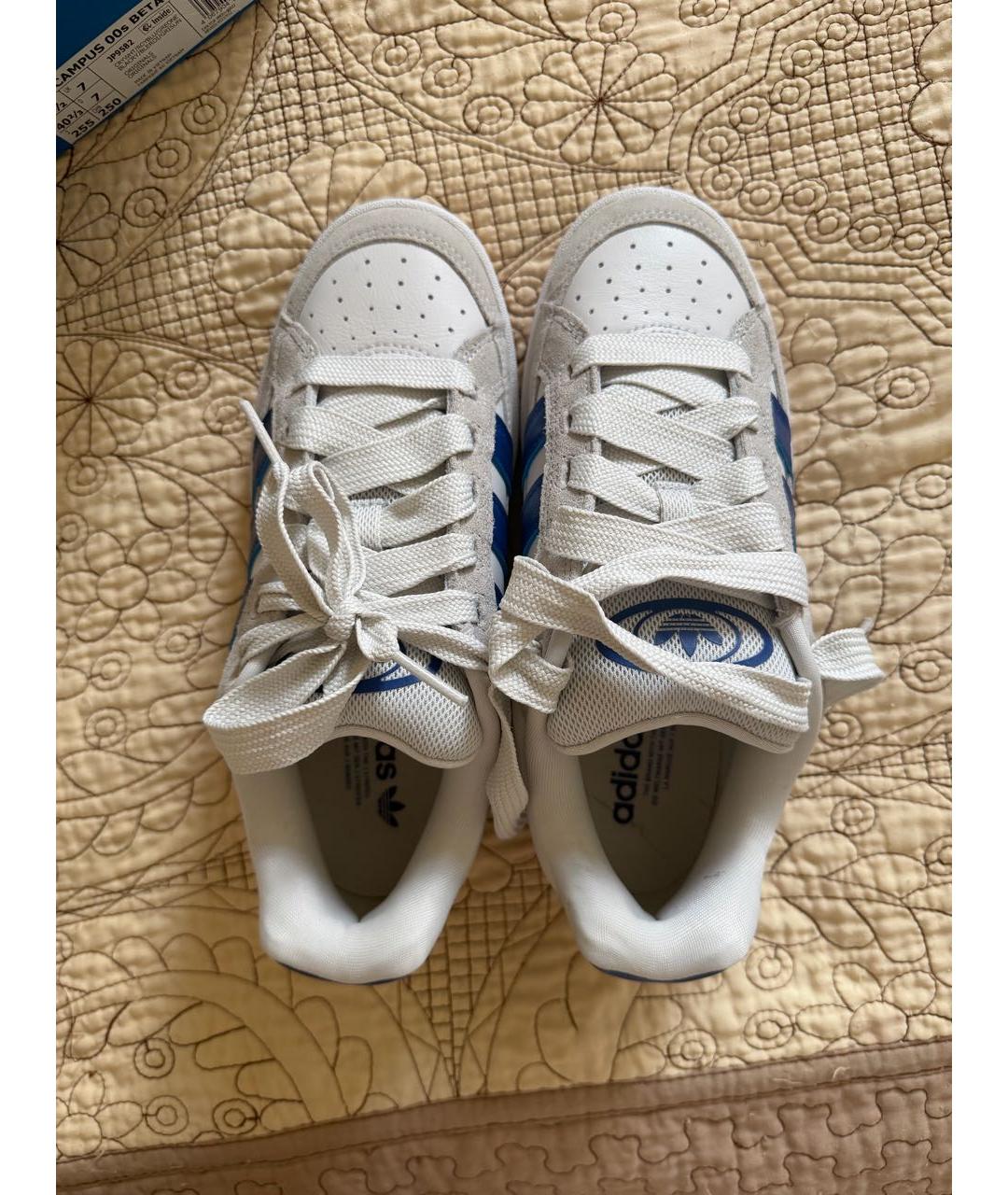 ADIDAS Белые кожаные низкие кроссовки / кеды, фото 3