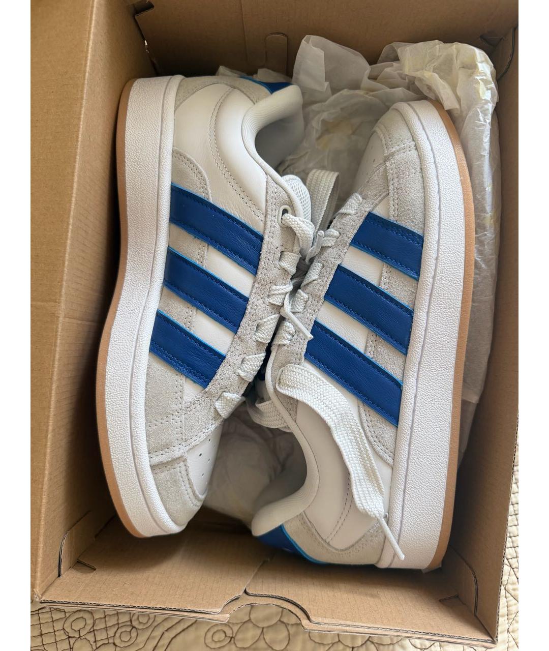 ADIDAS Белые кожаные низкие кроссовки / кеды, фото 7