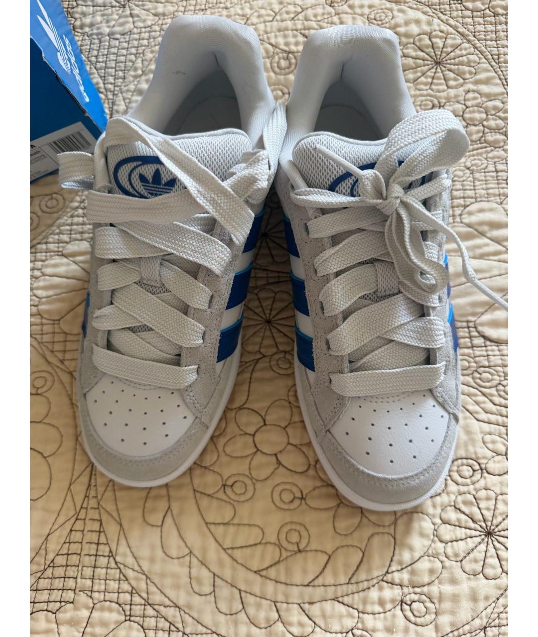 ADIDAS Белые кожаные низкие кроссовки / кеды, фото 2