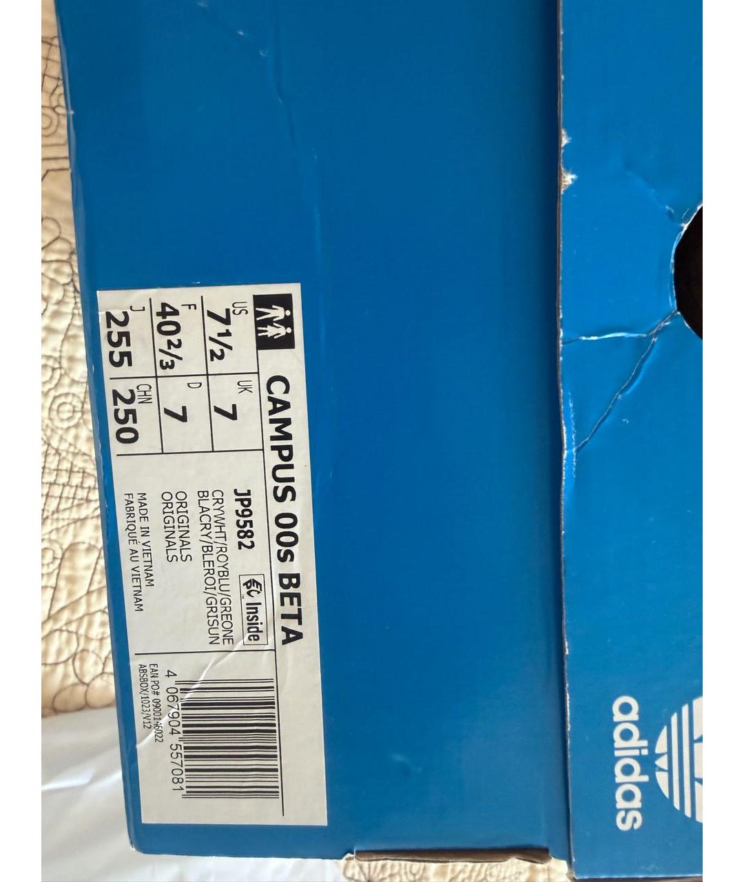 ADIDAS Белые кожаные низкие кроссовки / кеды, фото 6