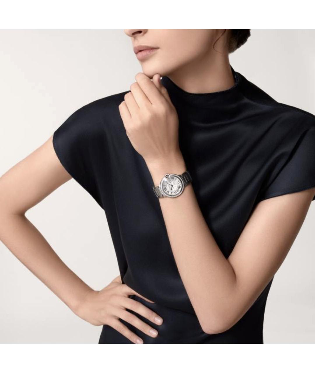 CARTIER Серебряные часы из белого золота, фото 2