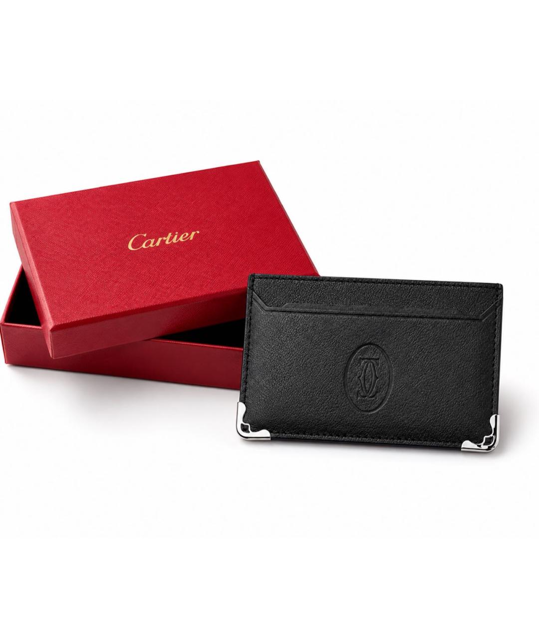 CARTIER Черный кожаный кардхолдер, фото 7