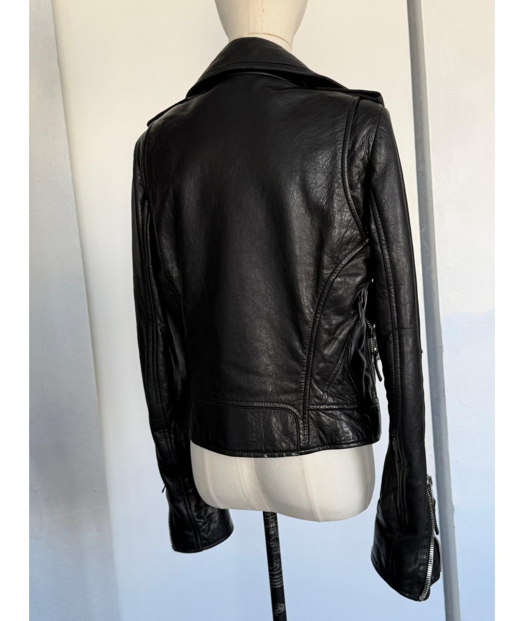 BALENCIAGA Черная кожаная куртка, фото 5