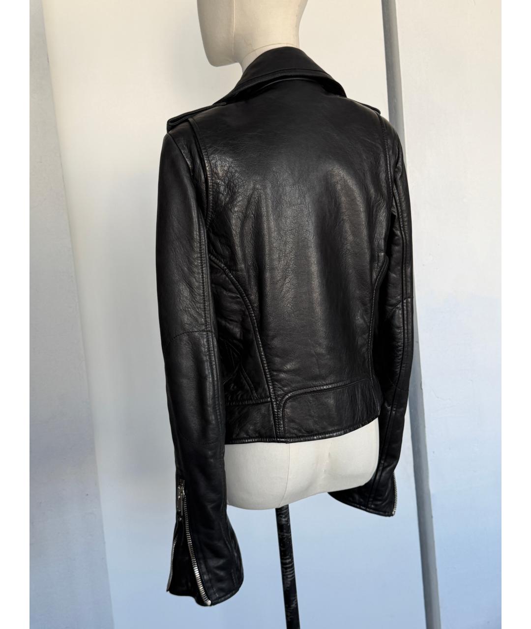 BALENCIAGA Черная кожаная куртка, фото 4