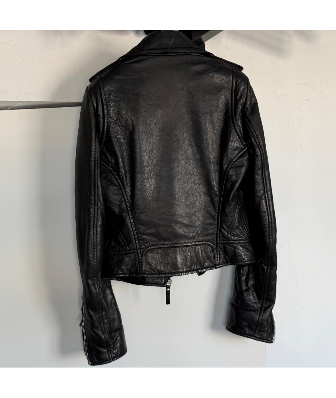 BALENCIAGA Черная кожаная куртка, фото 8
