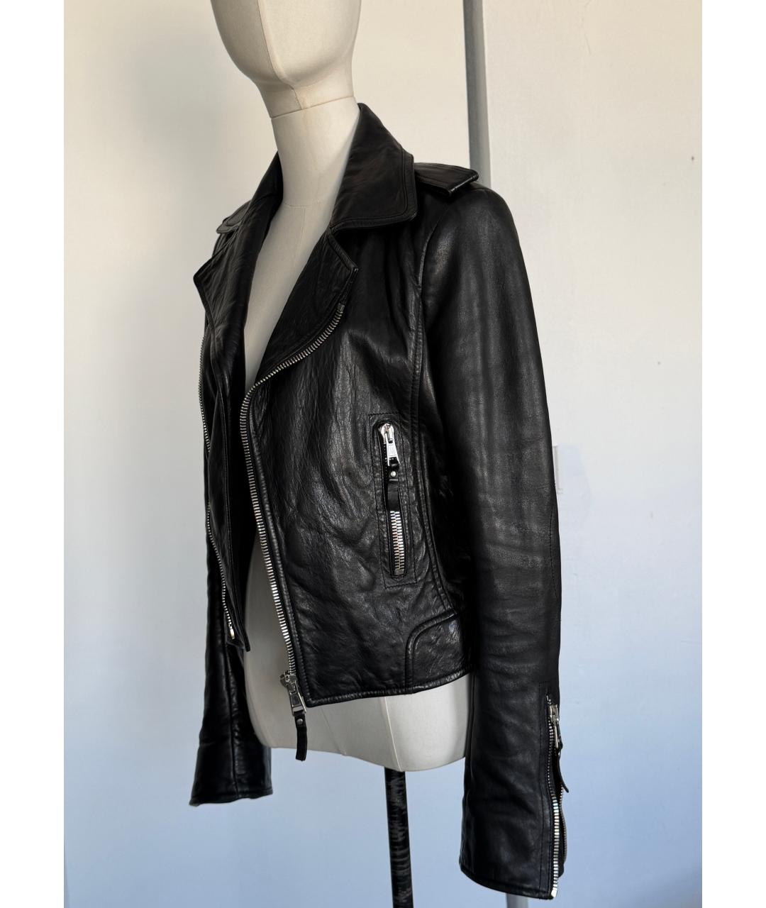 BALENCIAGA Черная кожаная куртка, фото 3