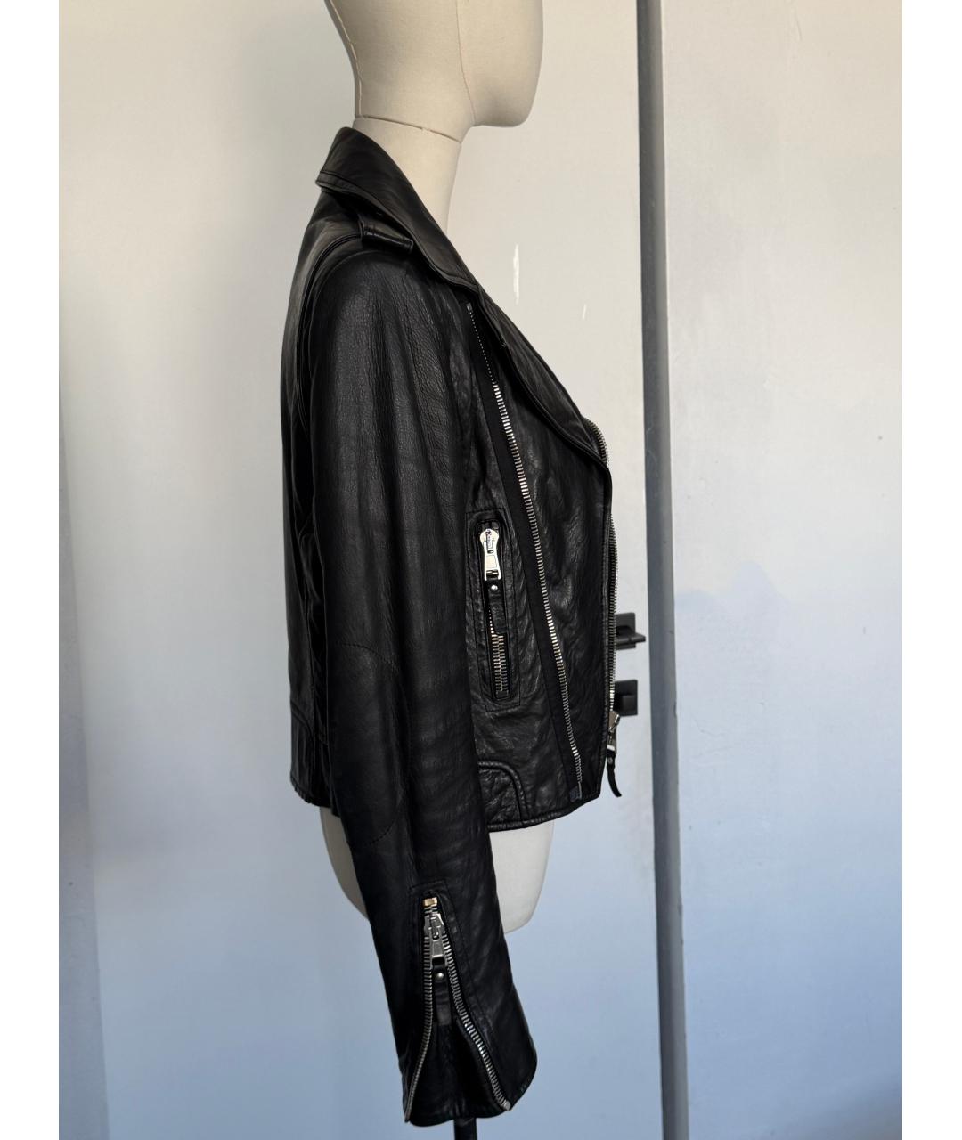 BALENCIAGA Черная кожаная куртка, фото 6