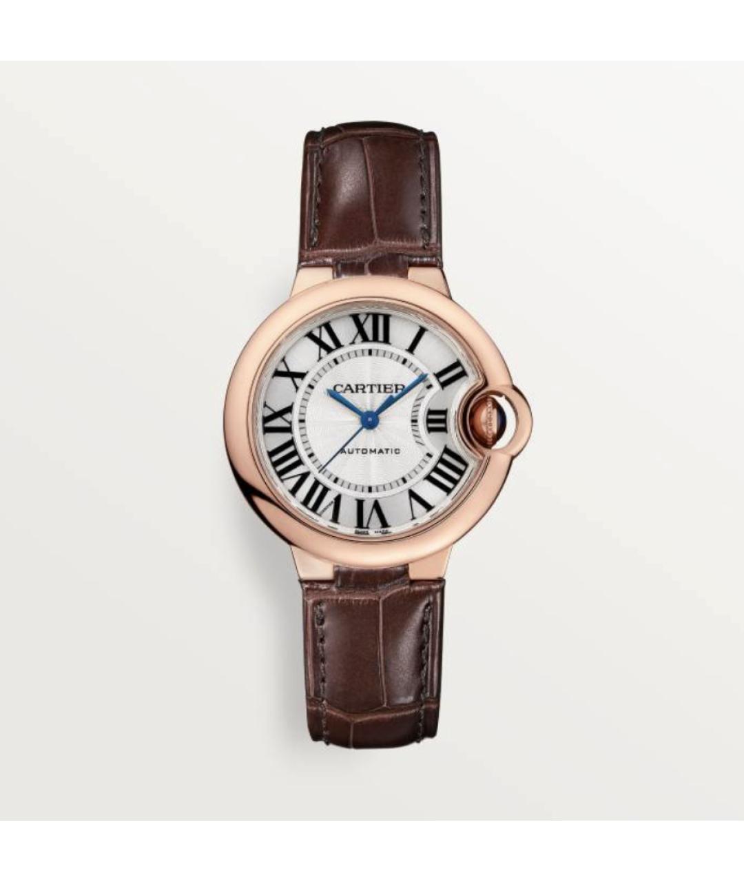 CARTIER Коричневые часы из розового золота, фото 4
