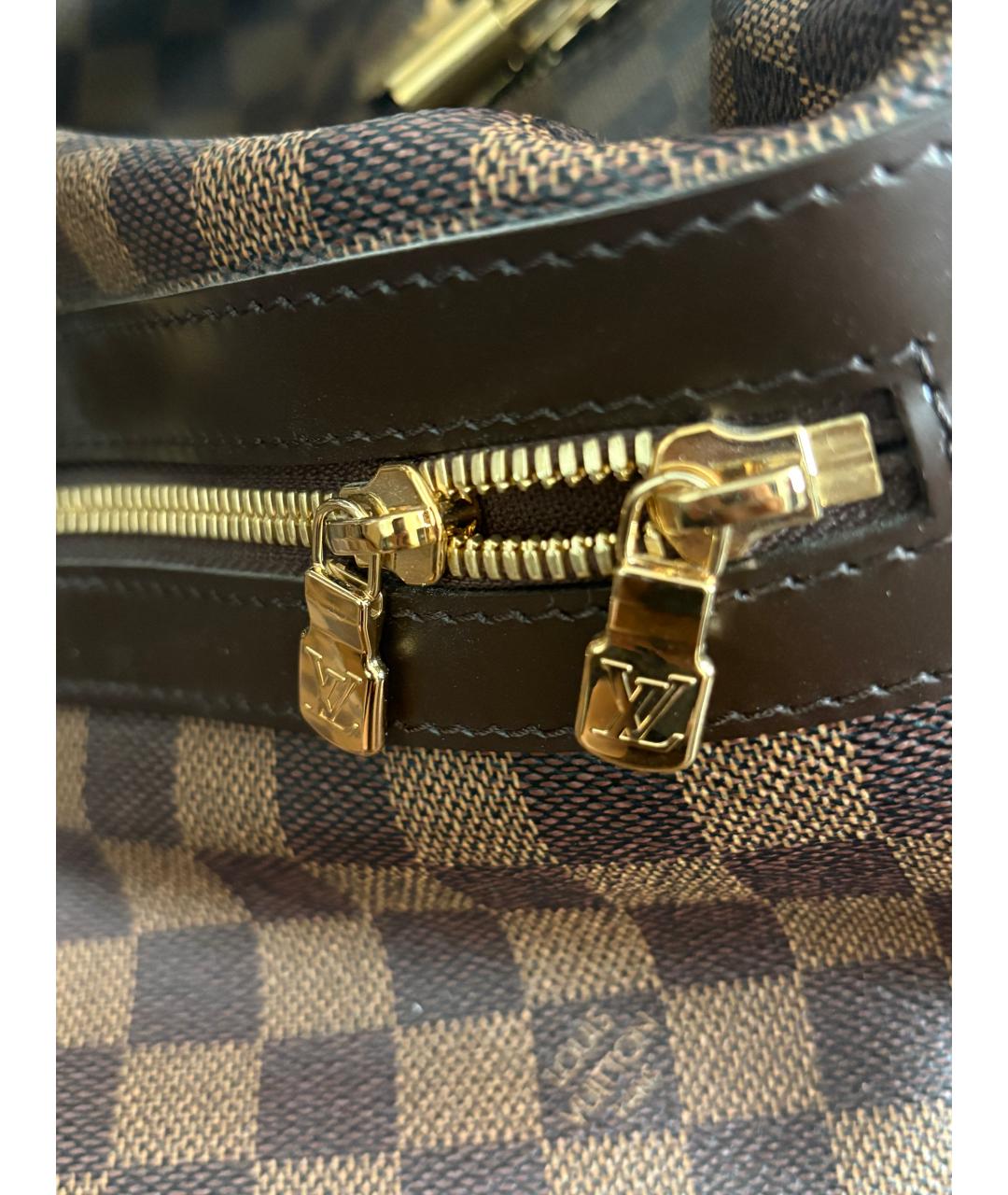 LOUIS VUITTON Коричневая дорожная/спортивная сумка из канвы, фото 5