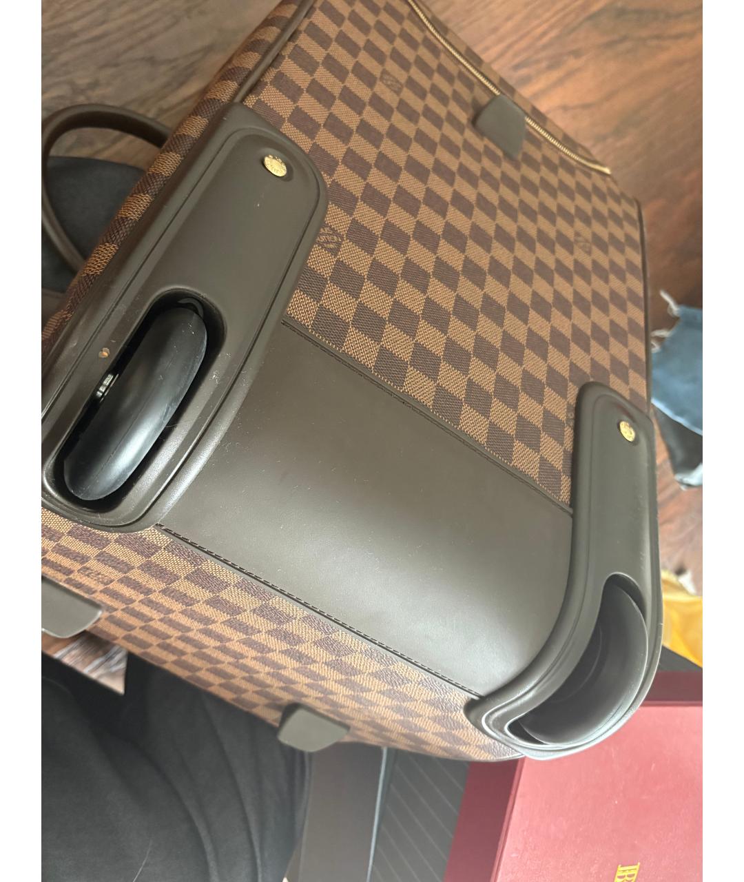 LOUIS VUITTON Коричневая дорожная/спортивная сумка из канвы, фото 3