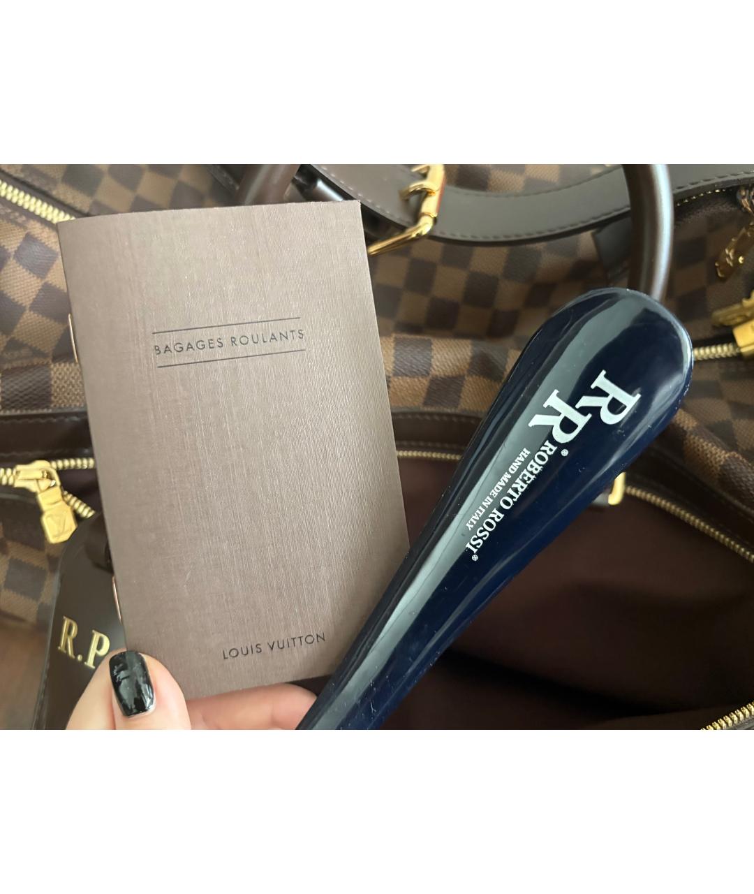 LOUIS VUITTON Коричневая дорожная/спортивная сумка из канвы, фото 9