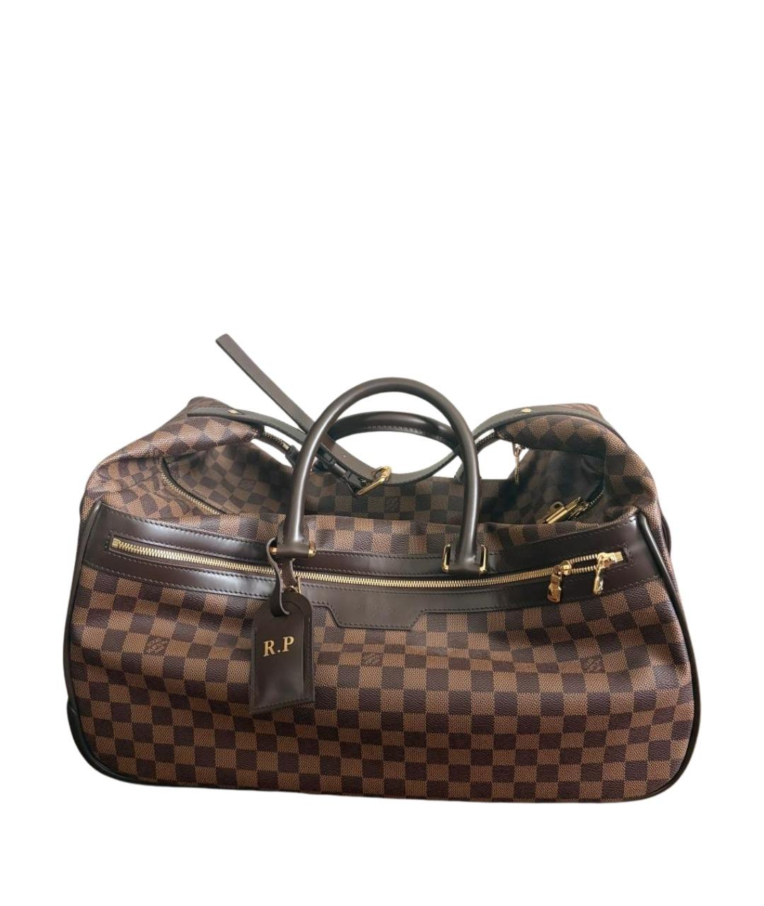 LOUIS VUITTON Коричневая дорожная/спортивная сумка из канвы, фото 1