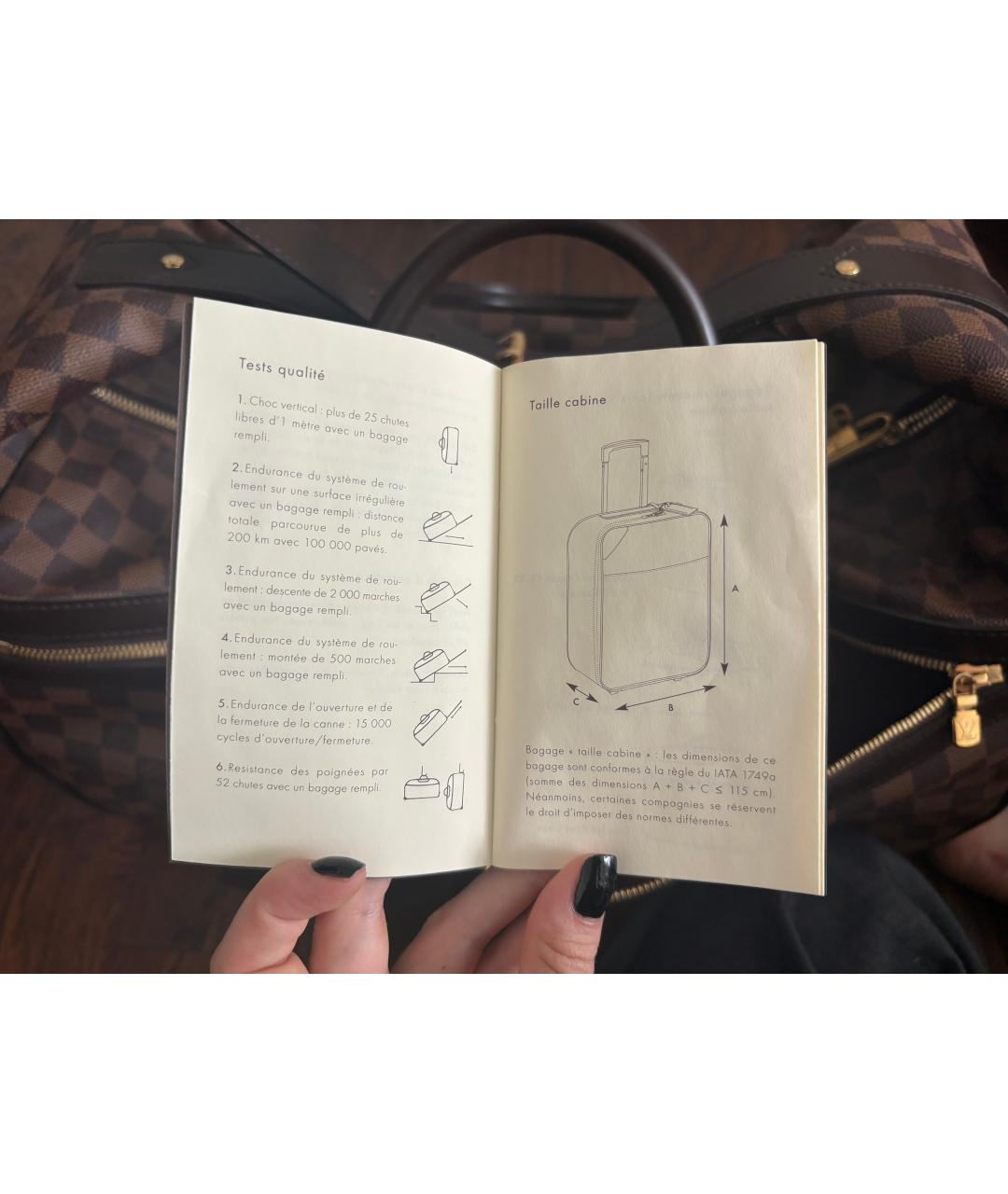 LOUIS VUITTON Коричневая дорожная/спортивная сумка из канвы, фото 7