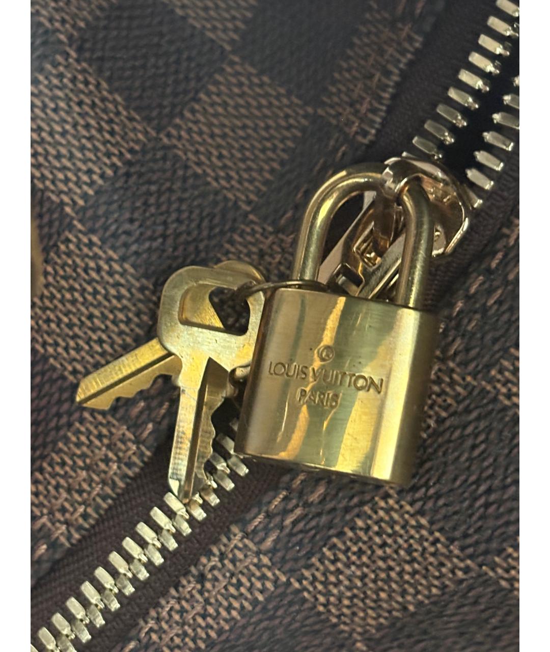 LOUIS VUITTON Коричневая дорожная/спортивная сумка из канвы, фото 4