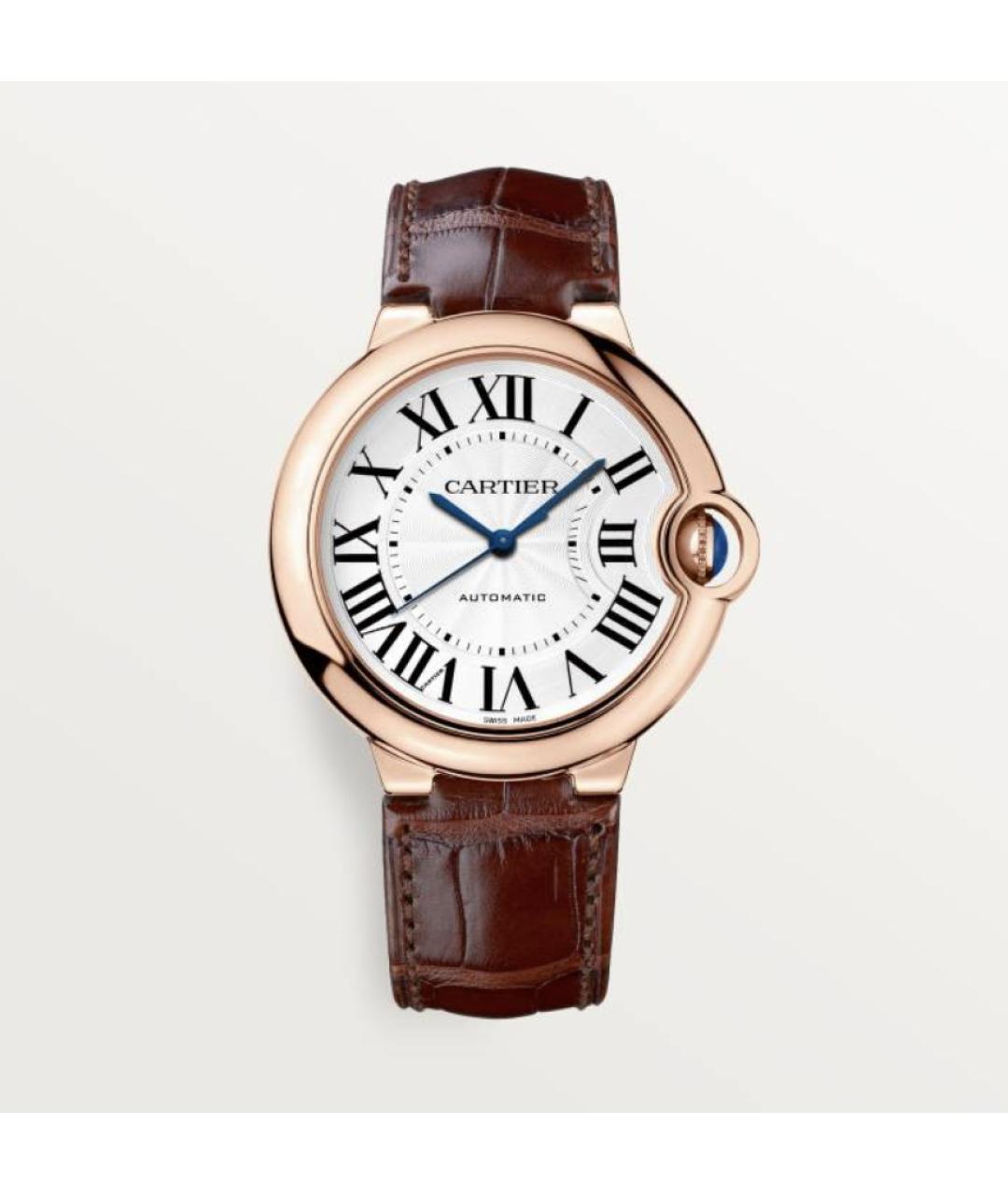CARTIER Коричневые часы из розового золота, фото 4