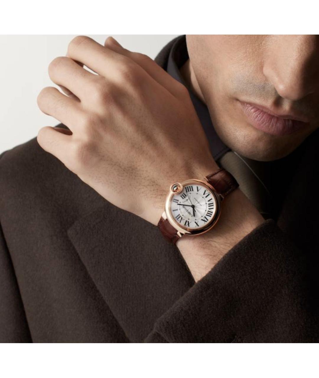CARTIER Коричневые часы из розового золота, фото 2