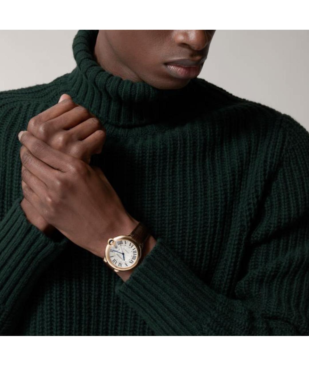 CARTIER Коричневые часы из розового золота, фото 2