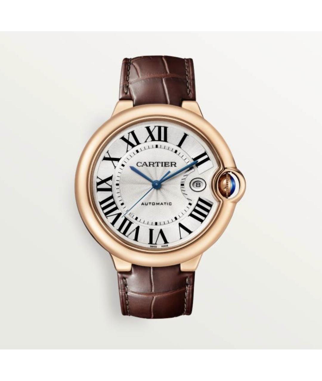 CARTIER Коричневые часы из розового золота, фото 4