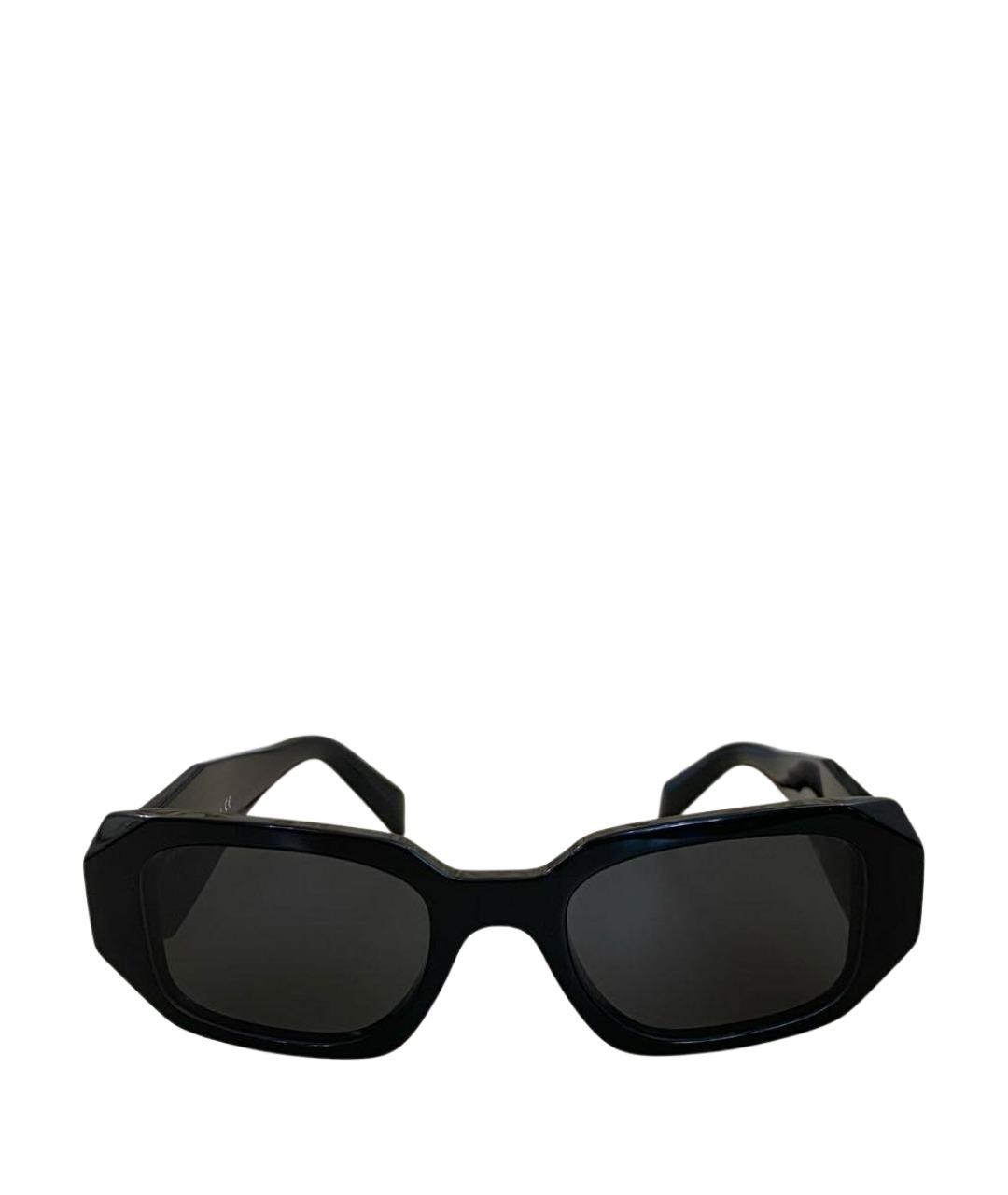 PRADA Черные пластиковые солнцезащитные очки, фото 1