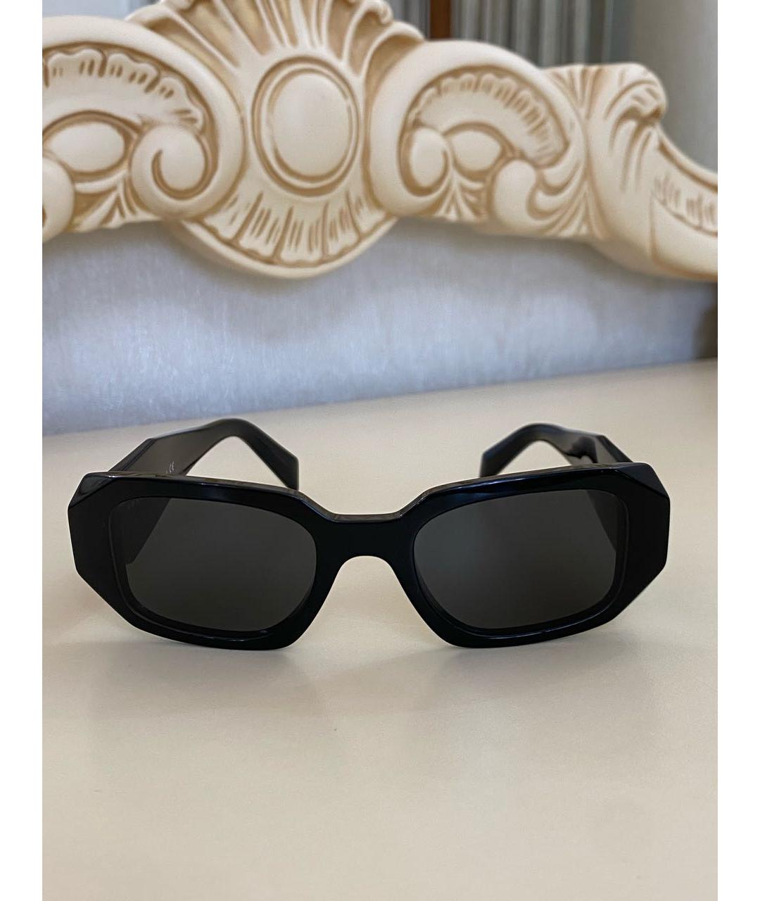 PRADA Черные пластиковые солнцезащитные очки, фото 9