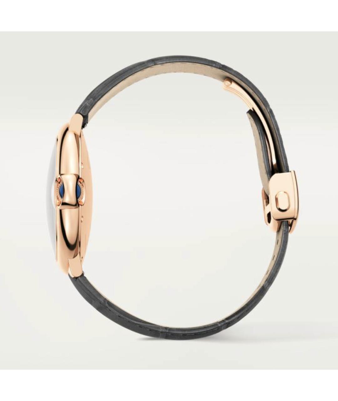 CARTIER Черные часы из розового золота, фото 3