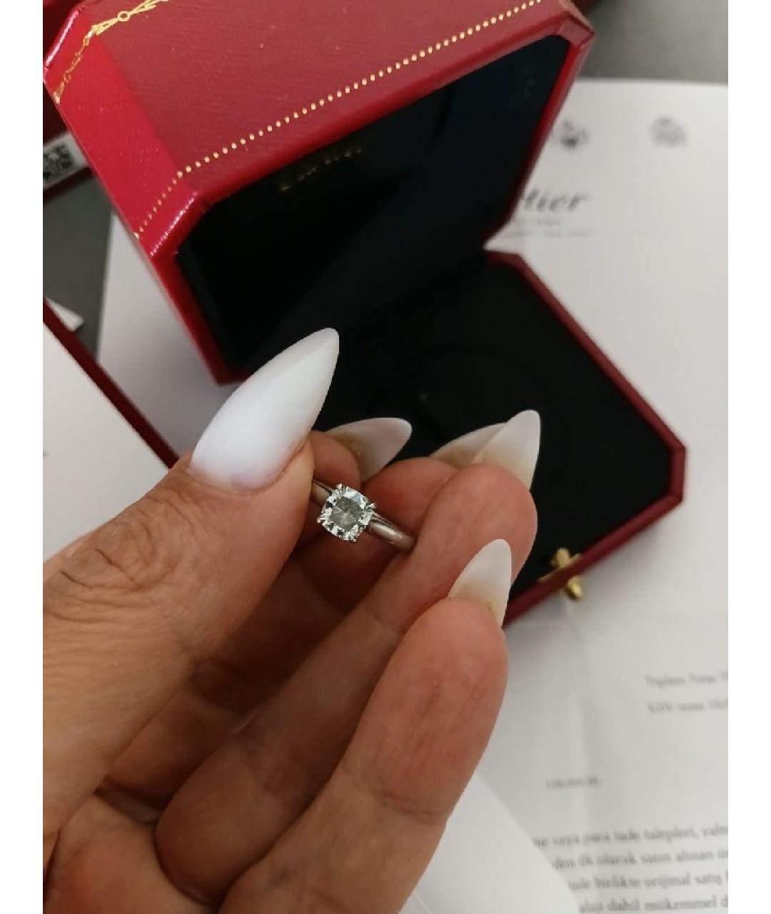 CARTIER Белое платиновое кольцо, фото 4