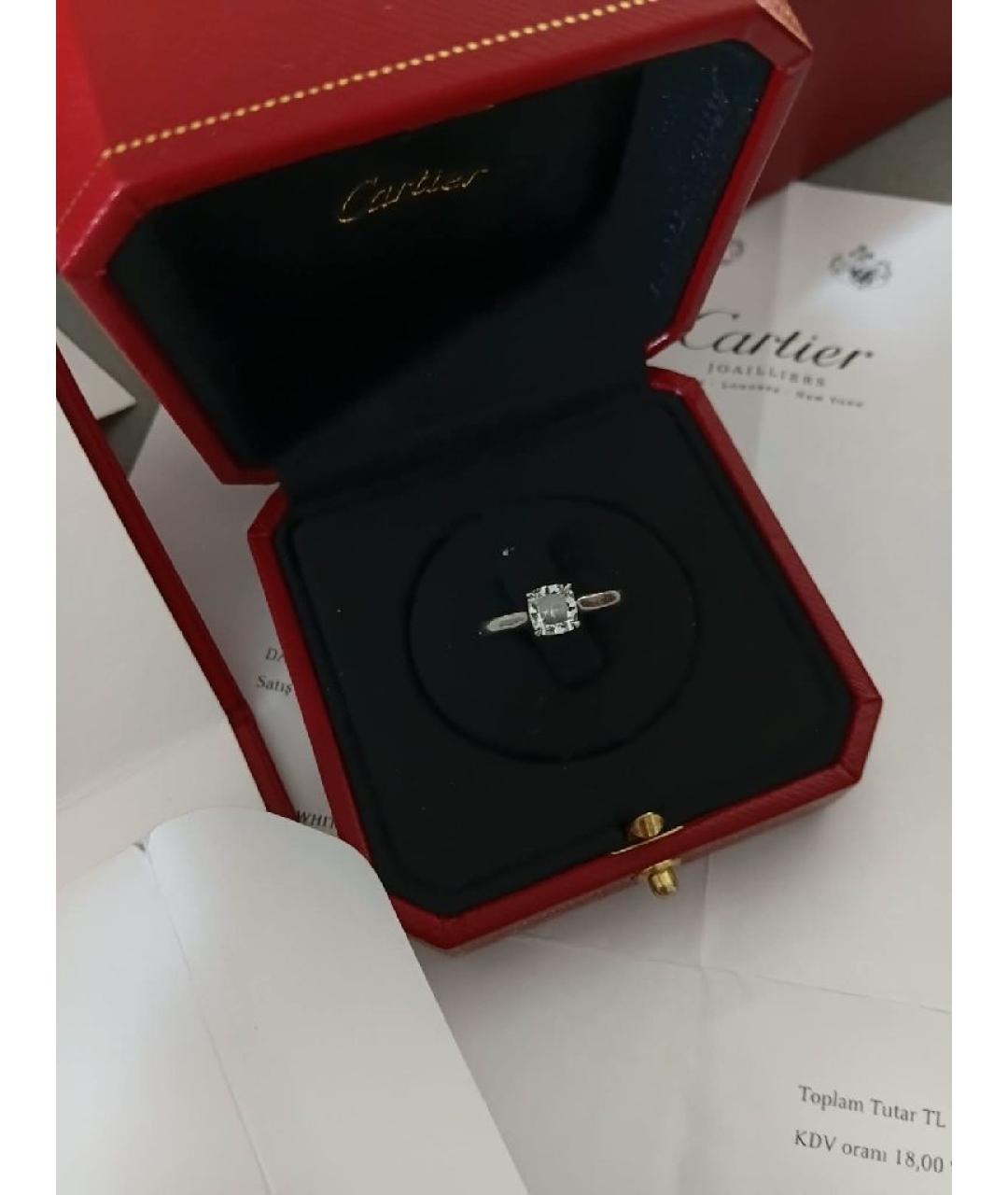 CARTIER Белое платиновое кольцо, фото 5