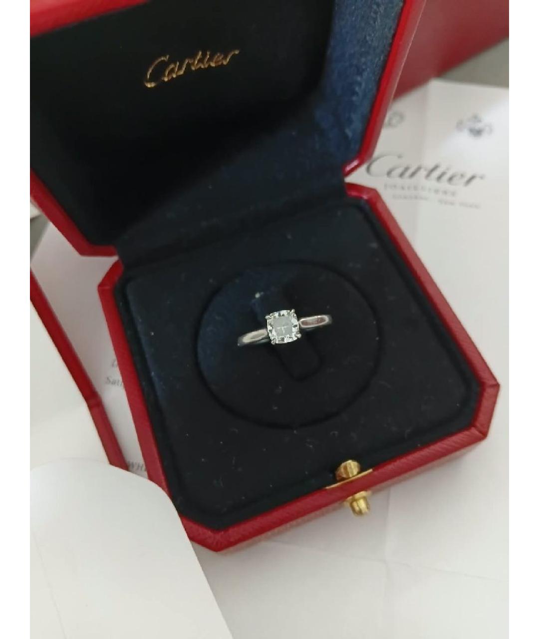 CARTIER Белое платиновое кольцо, фото 2