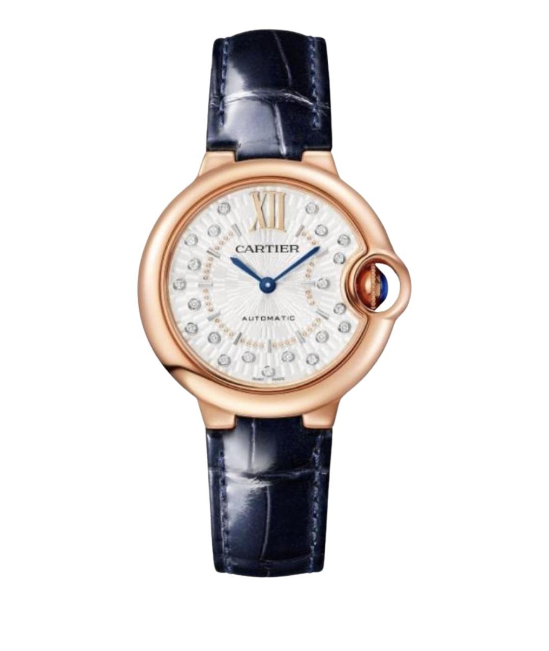 CARTIER Синие часы из розового золота, фото 1