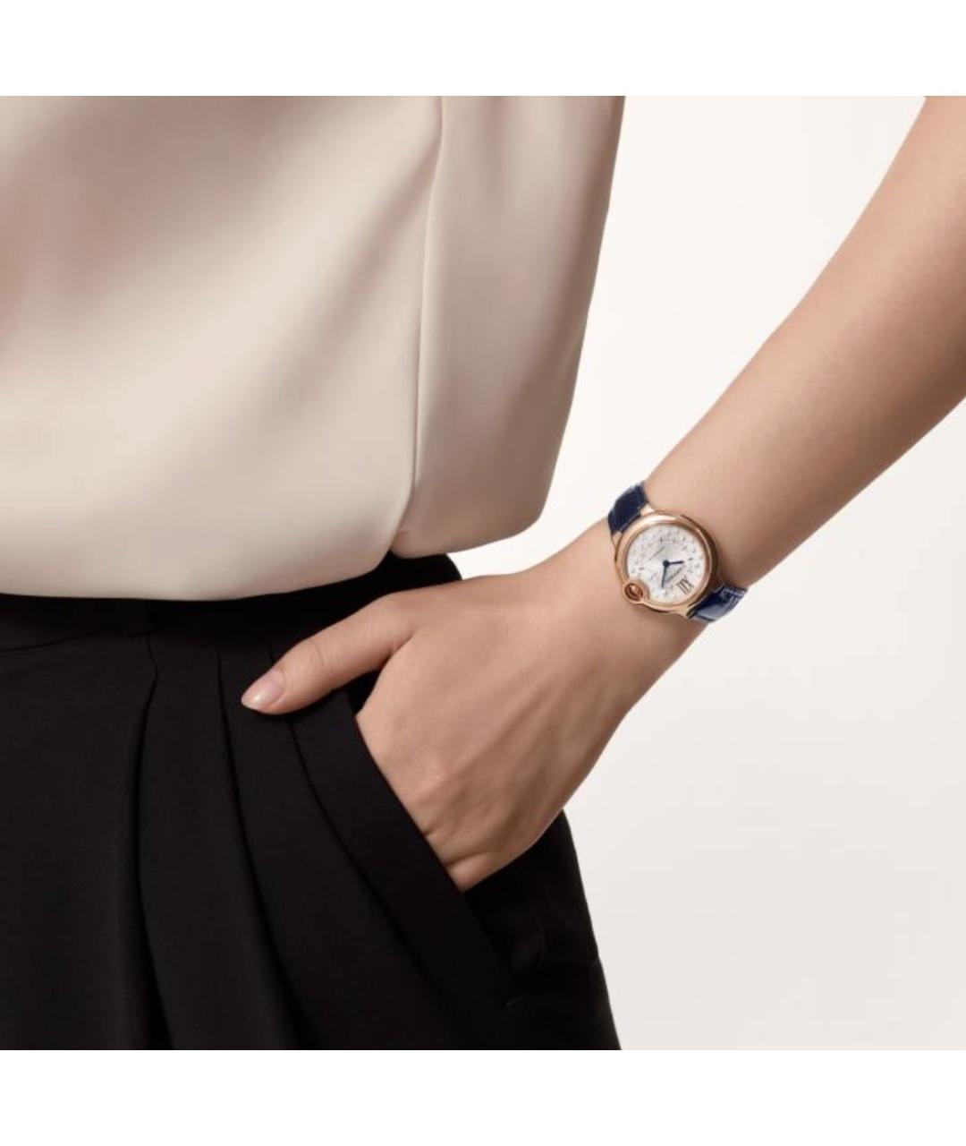 CARTIER Синие часы из розового золота, фото 2
