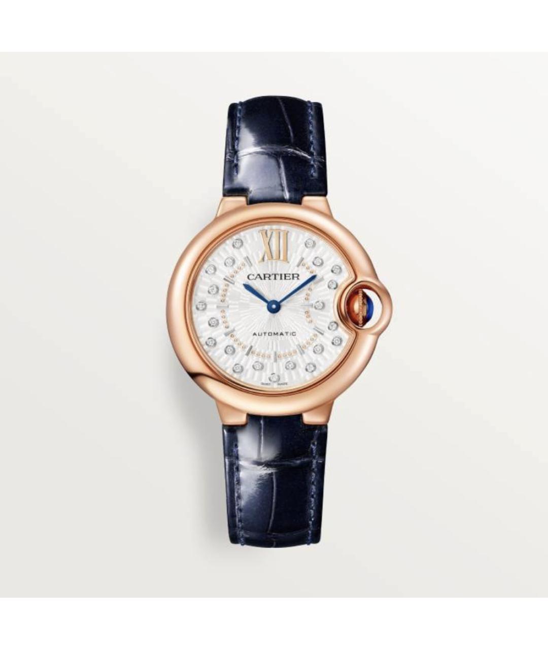 CARTIER Синие часы из розового золота, фото 4