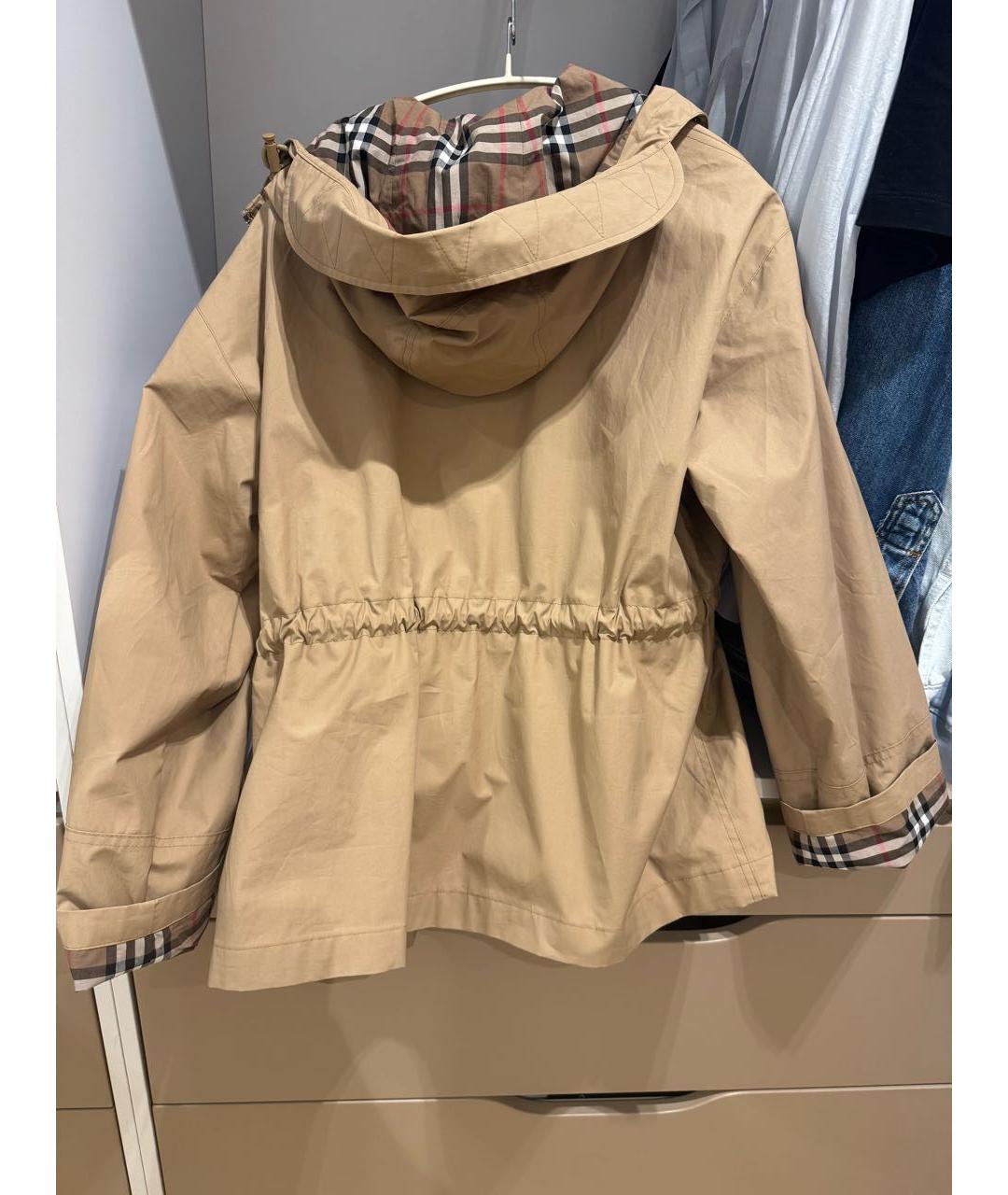BURBERRY Бежевая хлопковая куртка, фото 2