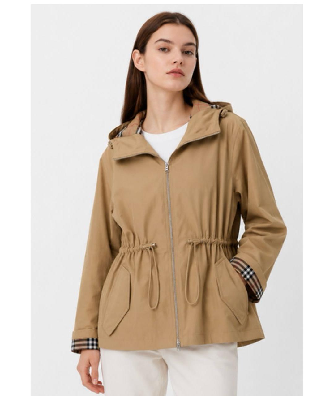 BURBERRY Бежевая хлопковая куртка, фото 5