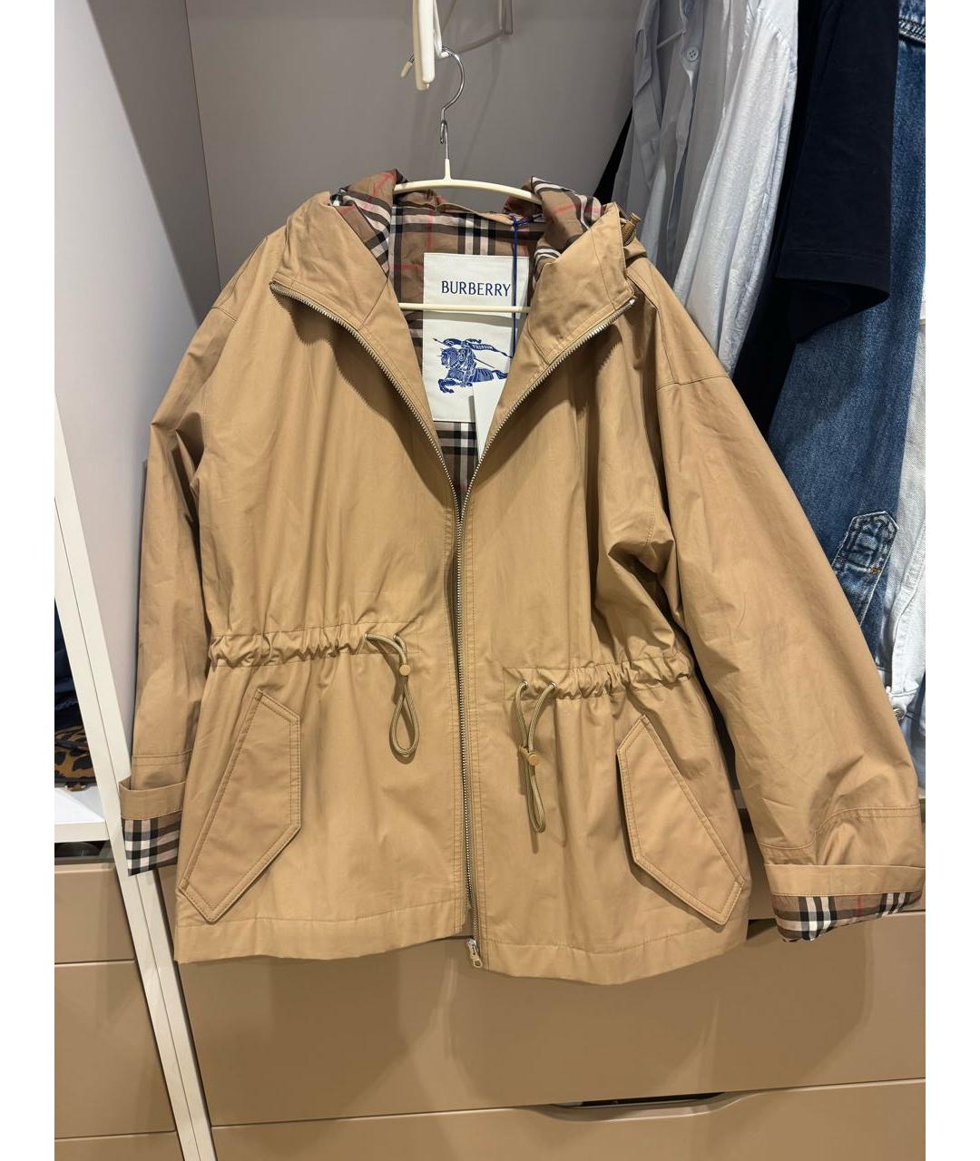 BURBERRY Бежевая хлопковая куртка, фото 7