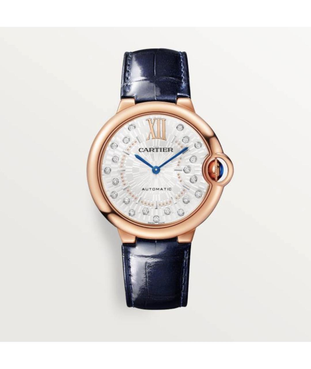 CARTIER Синие часы из розового золота, фото 4