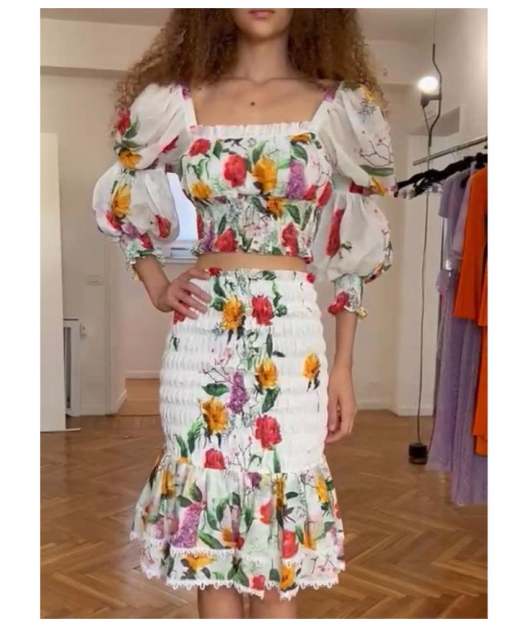 CHARO RUIZ Белое хлопковое платье, фото 4