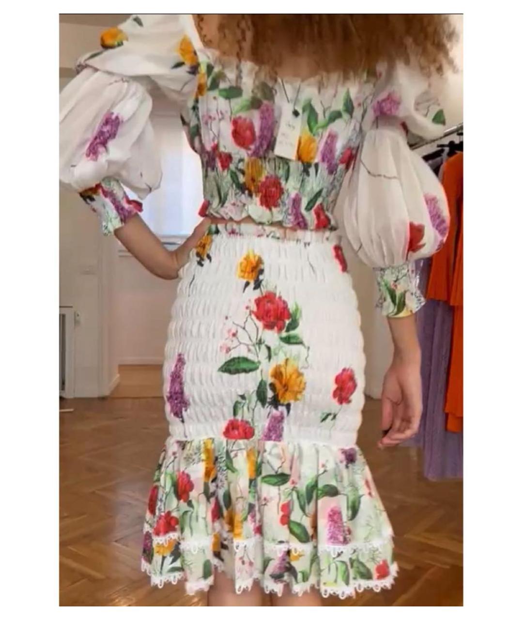 CHARO RUIZ Белое хлопковое платье, фото 5