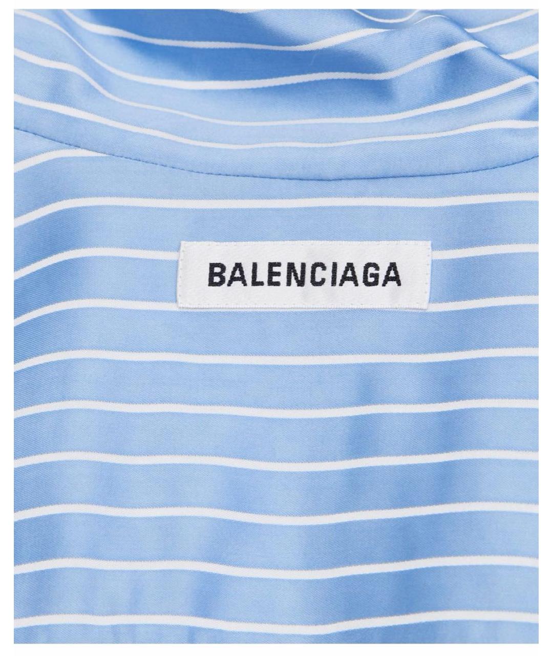 BALENCIAGA Голубая вискозная рубашка, фото 4