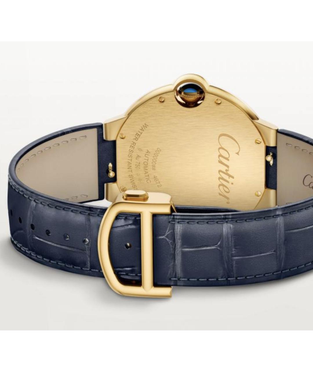 CARTIER Синие часы из желтого золота, фото 3