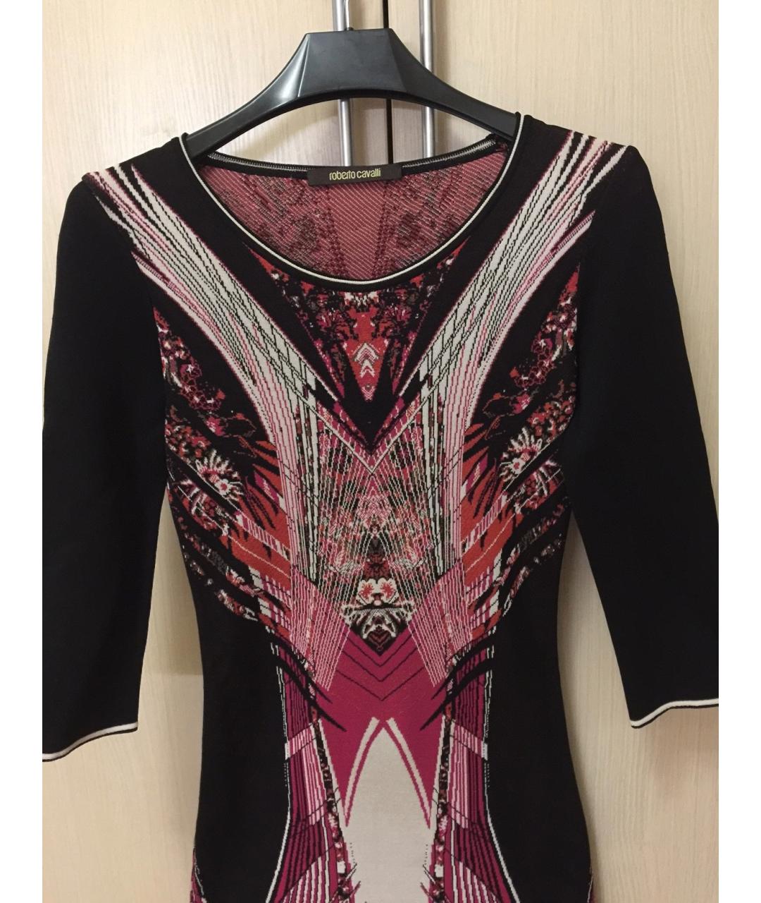 ROBERTO CAVALLI Мульти вискозное повседневное платье, фото 4