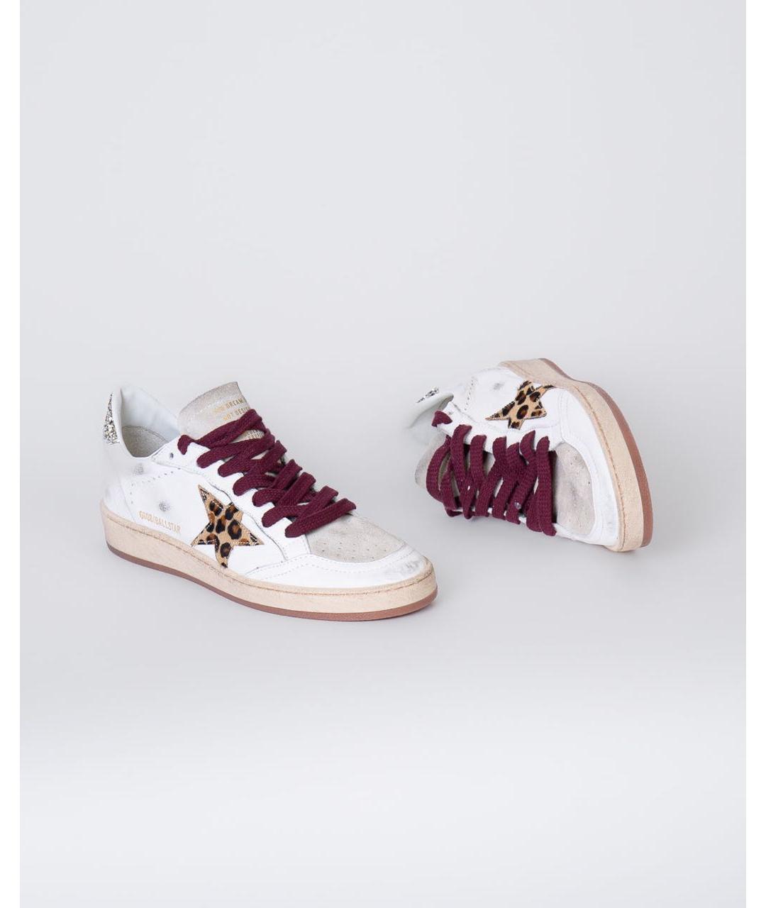 GOLDEN GOOSE Белые кожаные кеды, фото 2