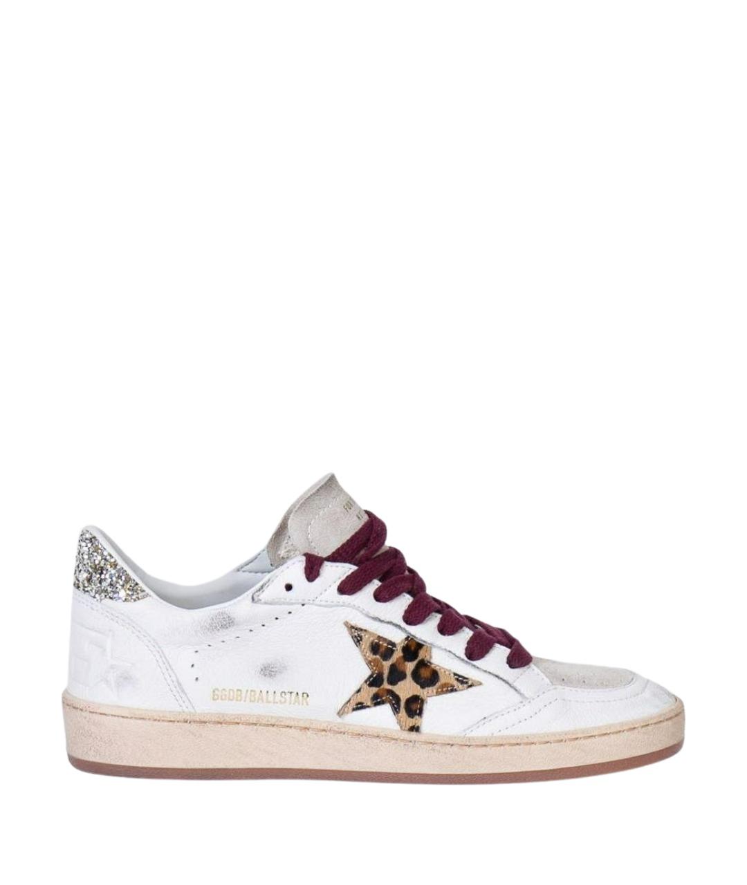 GOLDEN GOOSE Белые кожаные кеды, фото 1