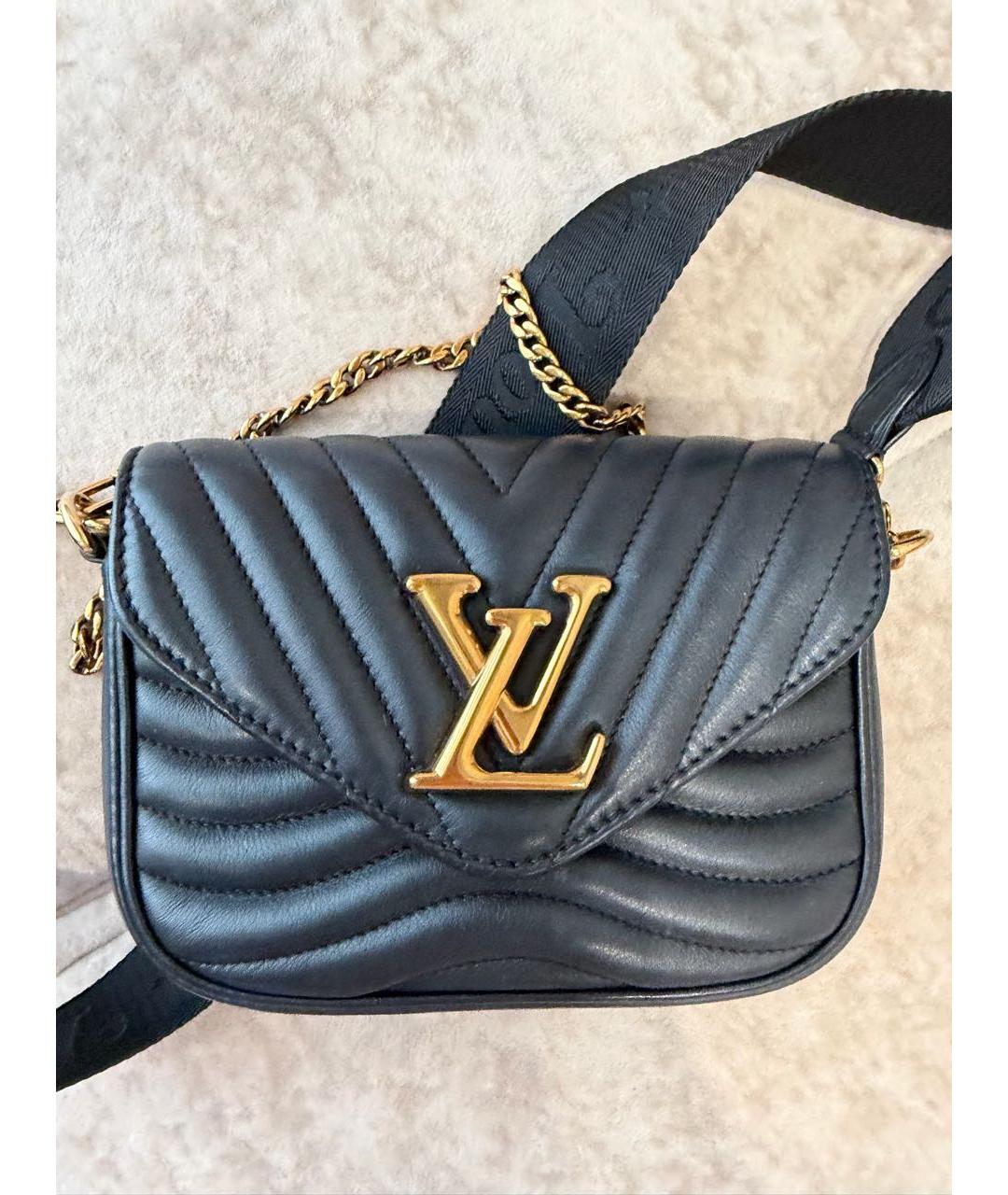 LOUIS VUITTON Черная кожаная сумка через плечо, фото 2